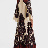 Grenadilla Print Satin Dress