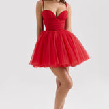 Chiffon Lace-up Backless Cocktail Dress
