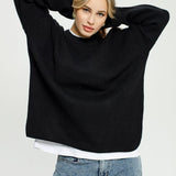 Loose Fit Pullover Knit Sweater