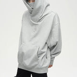 Embroidered Turtleneck Fleece Hoodie