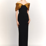 Off-Shoulder Slim Fitted Maxi Party Dress