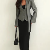 Scarf Collar Commuter Blazer