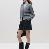Chic Embroidered Cable Knit Cardigan