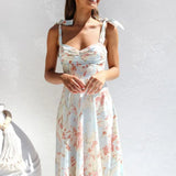 Boho Sleeveless Maxi Floral Dress