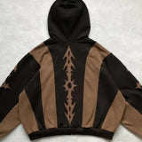 Embroidered Geometric Gothic Hoodie