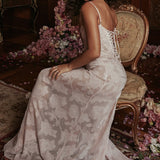 Lace Tie-Strap Romantic Maxi Dress