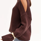 Off Shoulder Turtleneck Sweater
