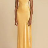 Satin One Shoulder Bodycon Formal Dress