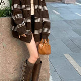 Colorblock Striped Hooded Sweater