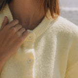 Casual Solid Buttoned Long Sleeve Knit Cardigan