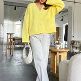Loose Fit V Neck Cardigan Sweater