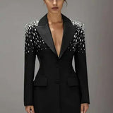 Heavy Beaded Statement Design Blazer