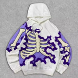 Gothic 3D Skeleton Print Hoodie