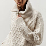 Chunky Knit Half Zip Sweater