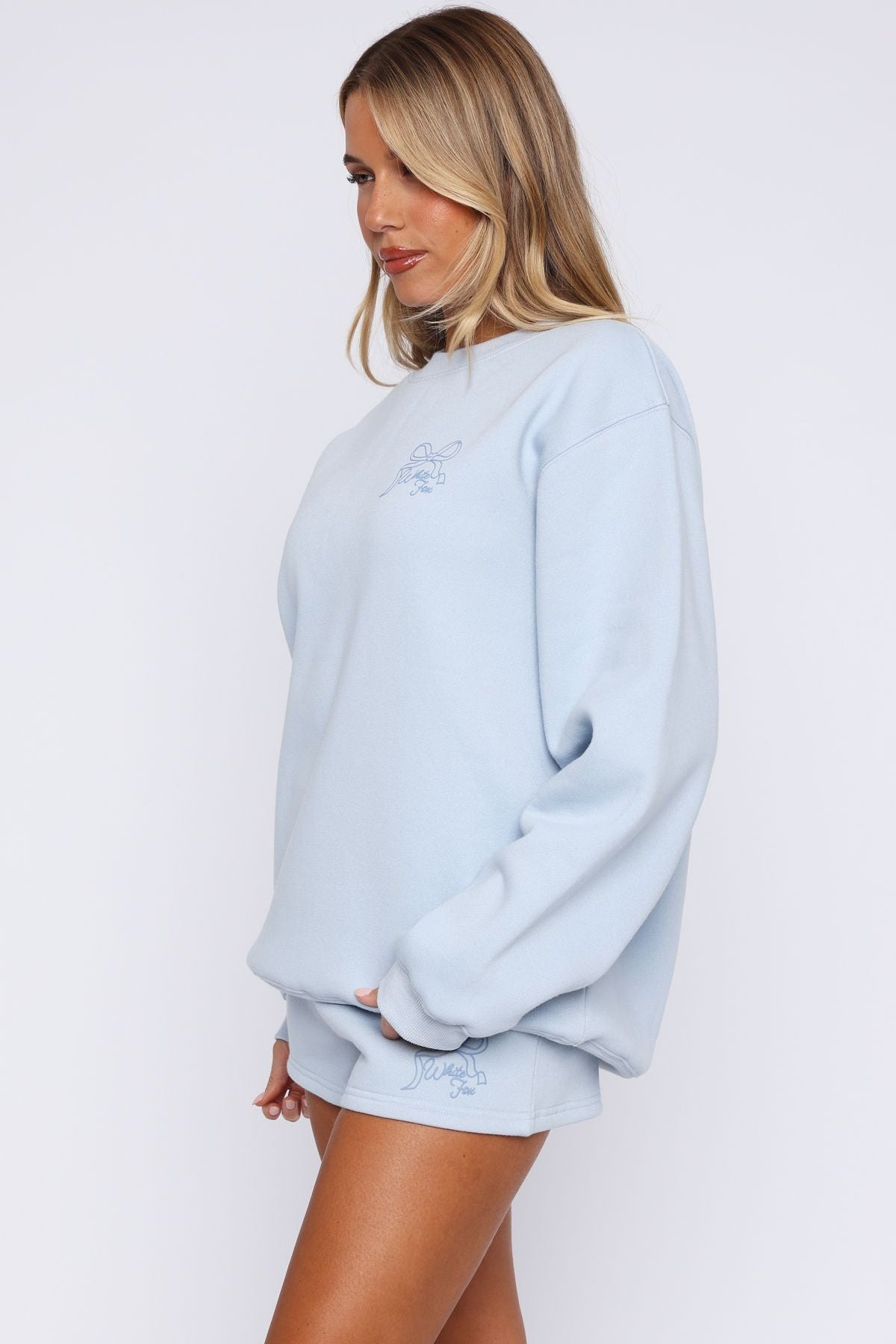 Love You Forever Oversized Sweater Baby Blue