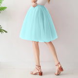2025 Women Denim Workwear Skirt Draw Pleat Casual Fashion Elastic Waist Skirt