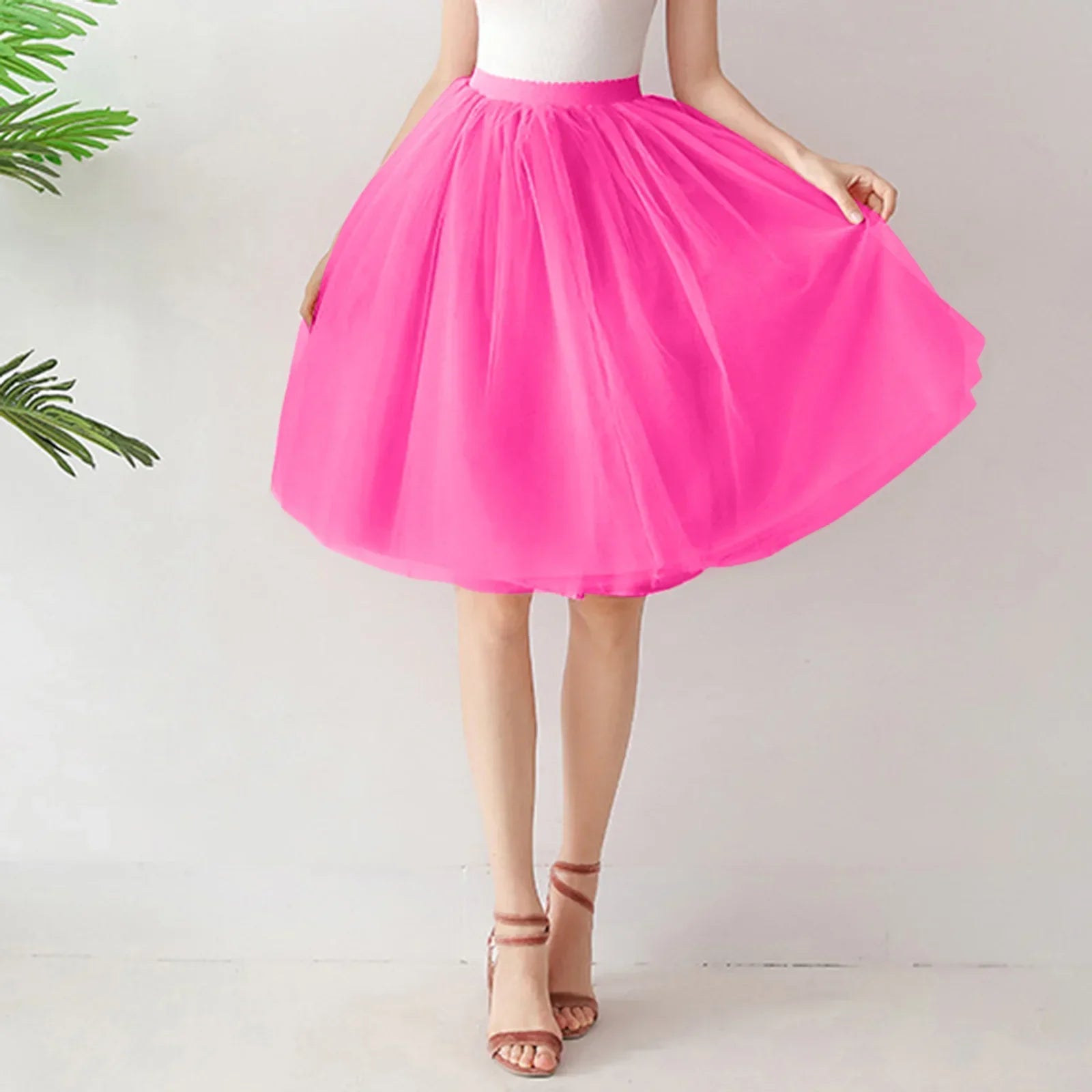 2025 Women Denim Workwear Skirt Draw Pleat Casual Fashion Elastic Waist Skirt
