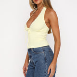 Believing The Lies Halter Top Lemon