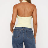 Believing The Lies Halter Top Lemon