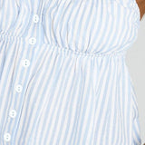 Striped Loose Cami Long Pants Two Piece Set