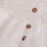 Lace V-Neck Ruffle Mini Boho Dress