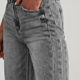 Solid Minimalist Washed Wide Leg Jeans