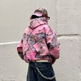 Retro Camouflage Zip Hoodie