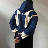 Devil Print Zip Up Hoodie