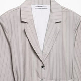 Lace-up Waist Fitted Blazer