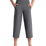 Lounge Yoga Capris Pants Bootleg Tummy Control High Waist Workout Flare Crop Pants
