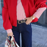 Cropped Sports Bomber Jacket
