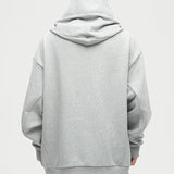 Embroidered Turtleneck Fleece Hoodie