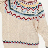 Vintage Crew Neck Knitted Sweater