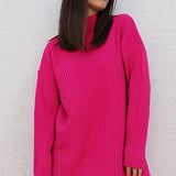 Chic High Neck Knit Sweater