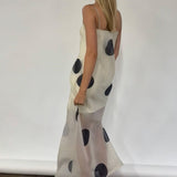 Polka Dot Bodycon Cami Maxi Dress
