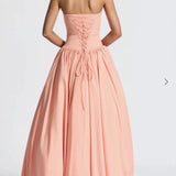 Yellow Strapless Tie Asymmetrical Babydoll Party Dress