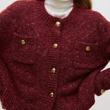 Blend Round Neck Knit Cardigan