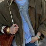 Suede Cropped Zip-Up Jacket