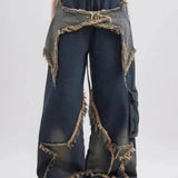 High Waist Wide Leg Workwear Jeans
