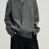 Chunky Knit Cross Button Sweater