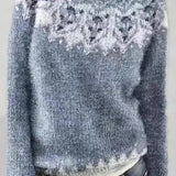 Trendy Color Block Pullover Sweater