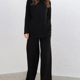 Chic High Neck Knit Sweater