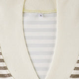 Waffle Striped Patchwork Color Block Long Sleeve Tee