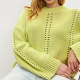 Casual Lace Knit Pullover Sweater