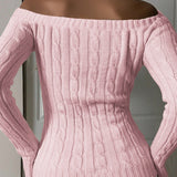 Slim Fit Off Shoulder Sweater