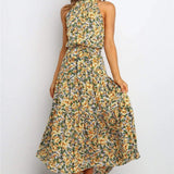 Boho Women Long A-Line Off Shoulder Elegant Sash Maxi Dress Women