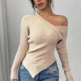 Elegant Cut Out Shoulder Sweater