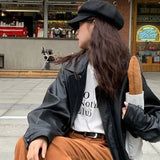 PU Leather Oversized Biker Jacket