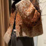 Zipper Front Gradient Knit Sweater