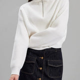 Short Cable Knit Pullover Sweater